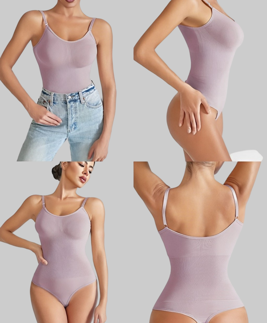 ReshapeIt™ Bodysuit Shapewear – Perfekte Passform für Taille und Bauch (Lila)