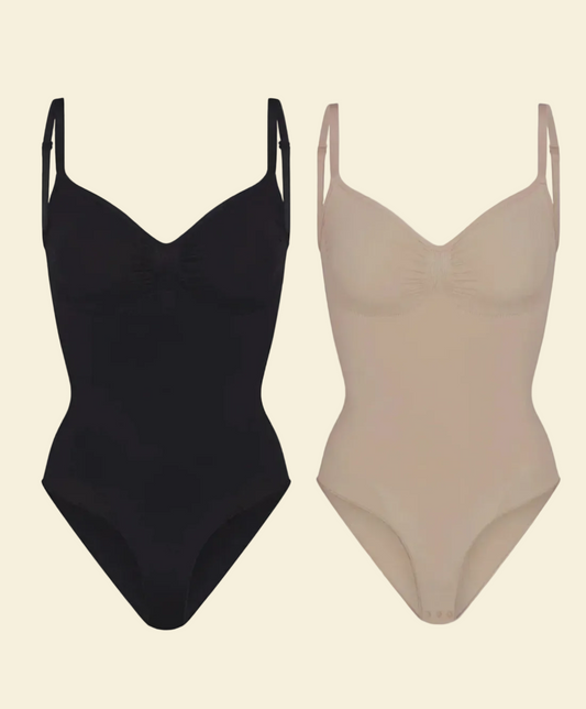 ReshapeIt™ Shapewear Bodysuit 2er-Pack – Schwarz & Beige | Figurformend & Bequem