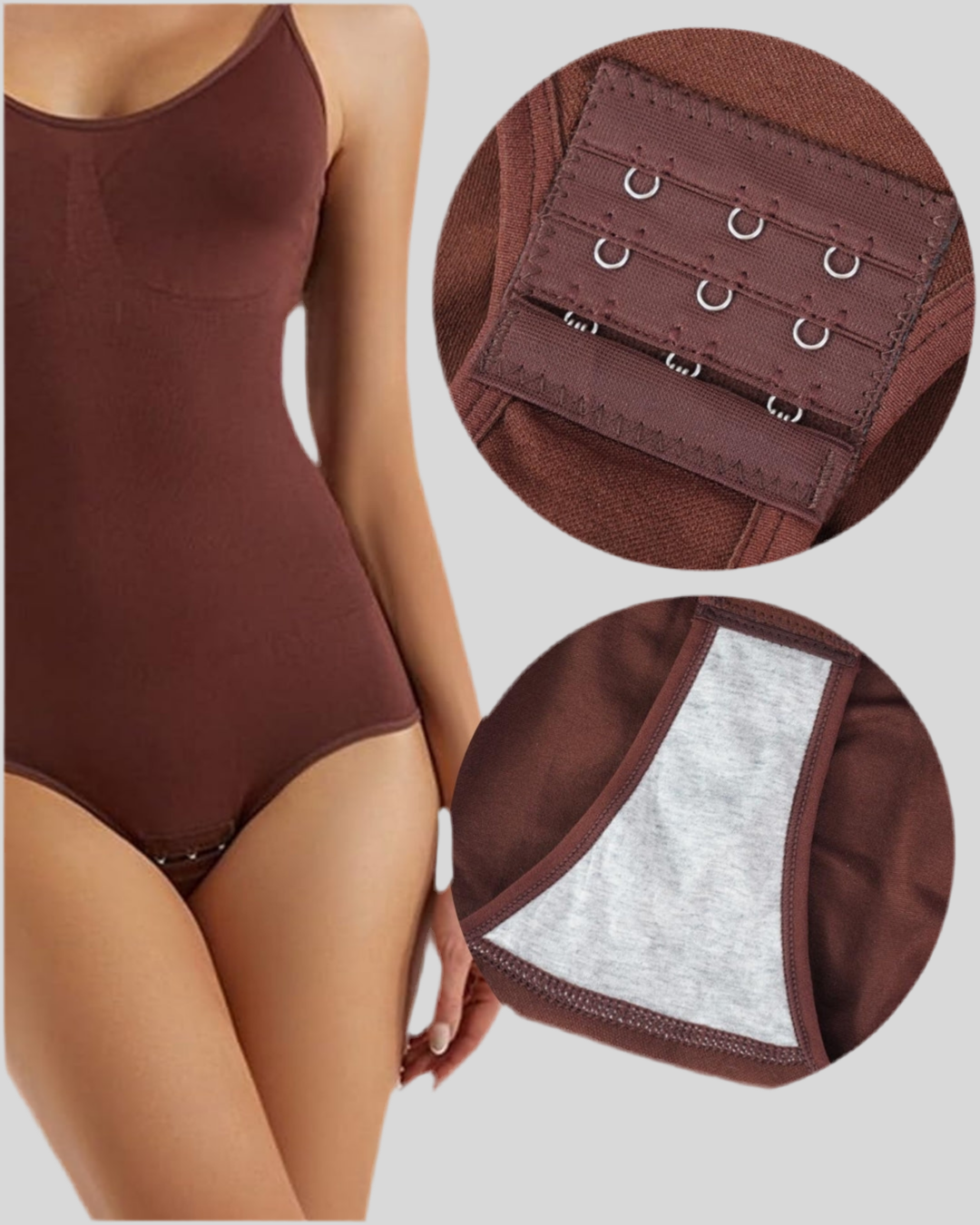 ReshapeIt™ Bodysuit Shapewear – Bauch weg & Po-Lift (Braun)