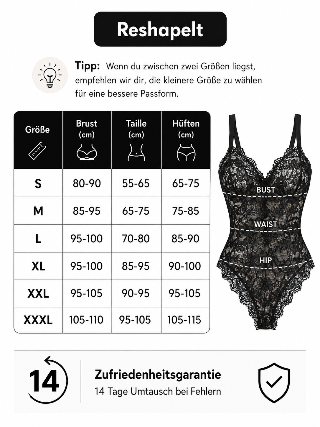 ReshapeIt™ Shapewear Body Verführerische Spitze