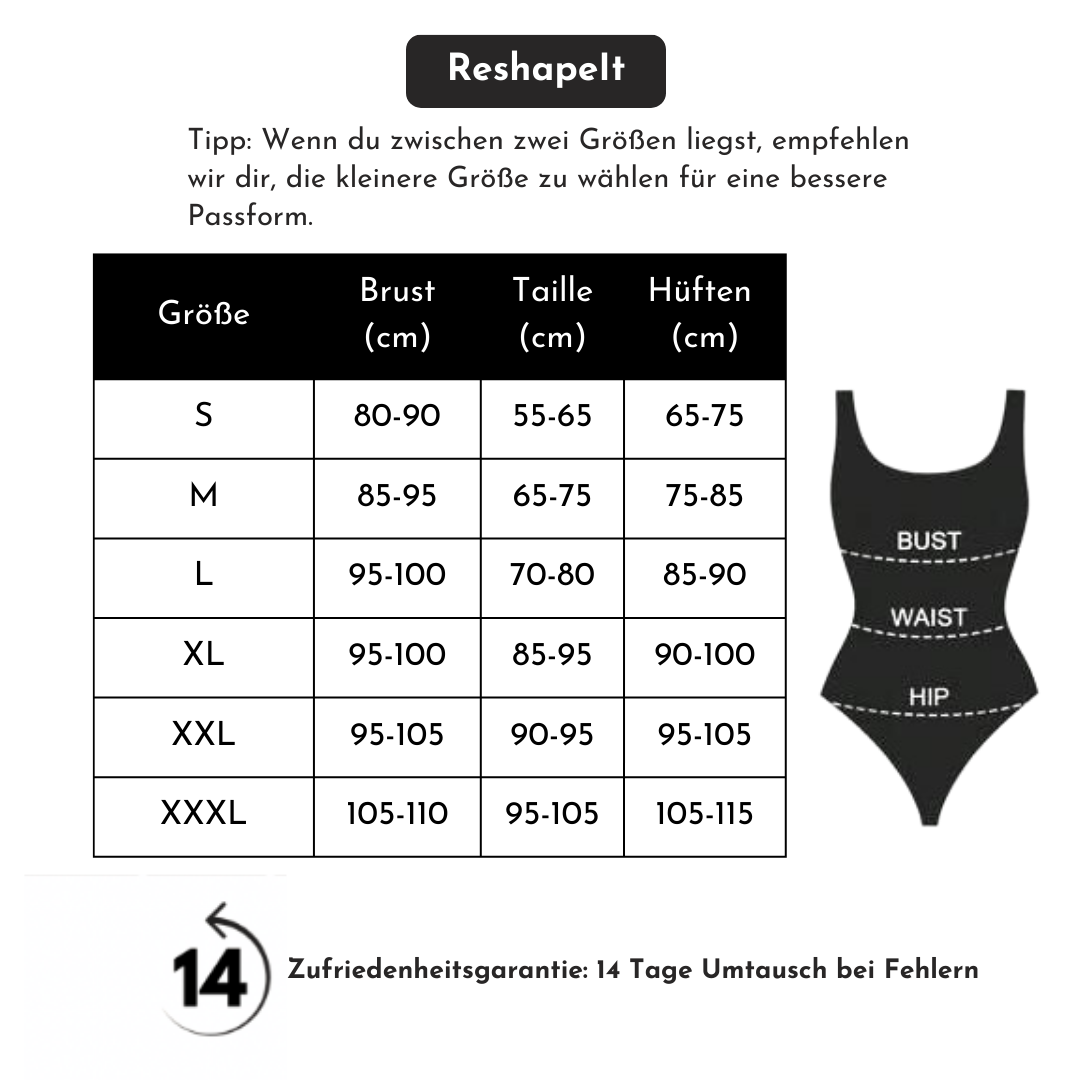 ReshapeIt™ Shapewear Body 2er-Pack Schwarz – Langarm + Kurz | Bauchweg & Figurformend | ReshapeIt™