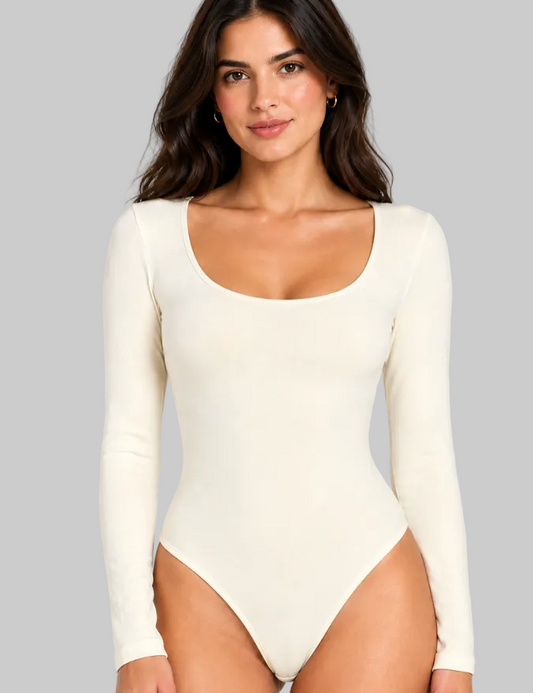 ReshapeIt™ Shapewear Langarm Damen 2er-Pack – Schwarz & Elfenbeinweiß