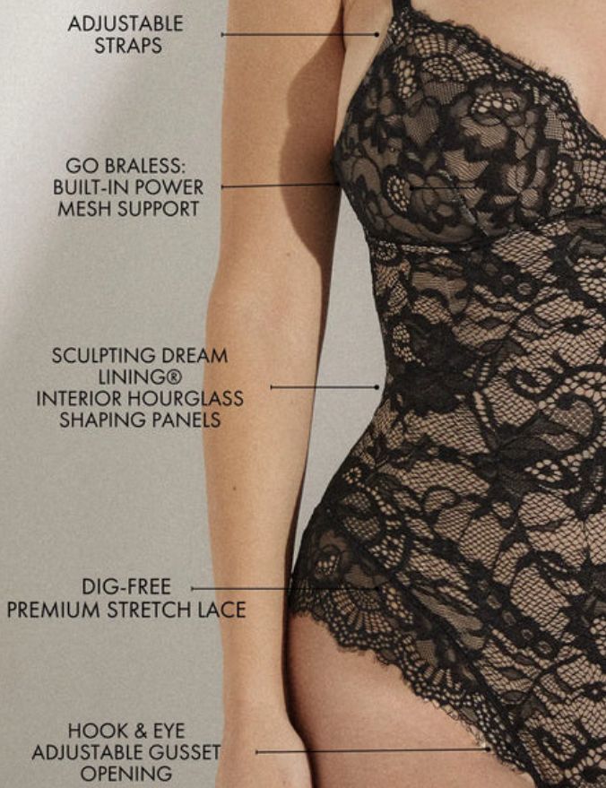 ReshapeIt™ Shapewear Body Damen mit Spitze – Bauch & Taille