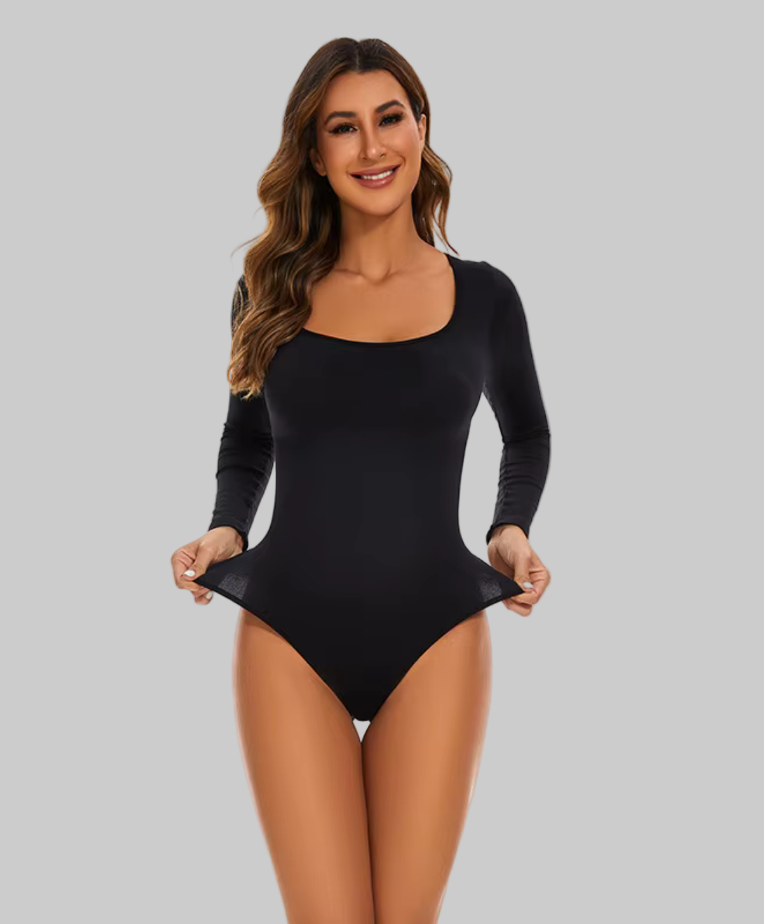 ReshapeIt™ Bodysuit Long Sleeve – Perfekte Passform für Taille und Bauch (Schwarz)