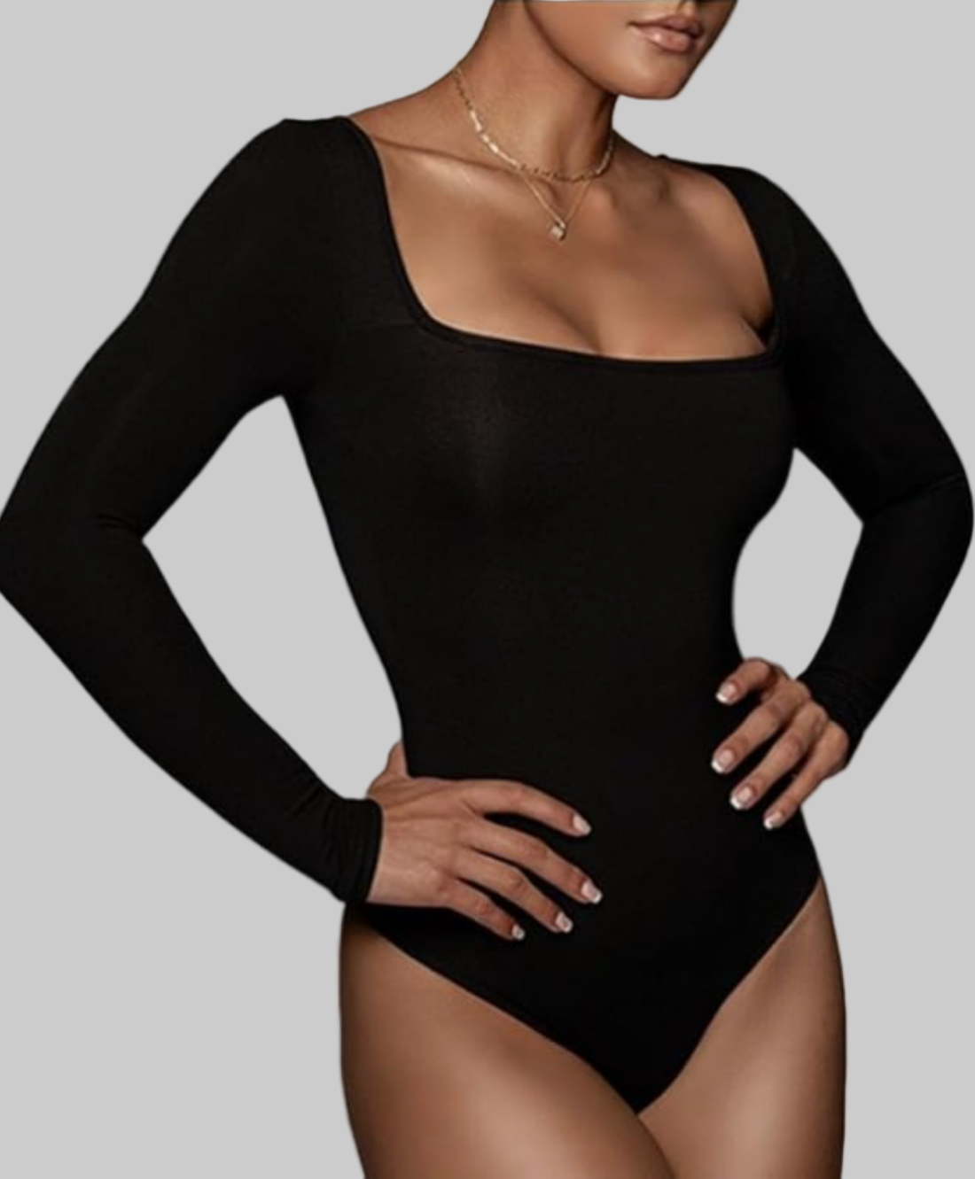 ReshapeIt™ Bodysuit Long Sleeve – Perfekte Passform für Taille und Bauch (Schwarz)