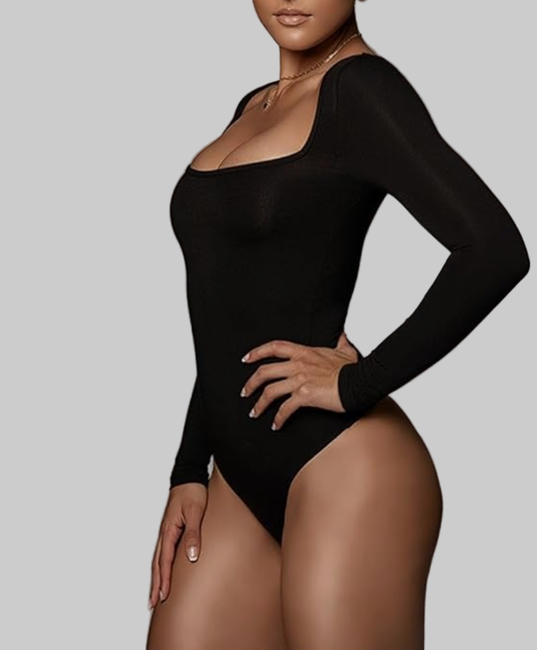 ReshapeIt™ Bodysuit Long Sleeve – Perfekte Passform für Taille und Bauch (Schwarz)