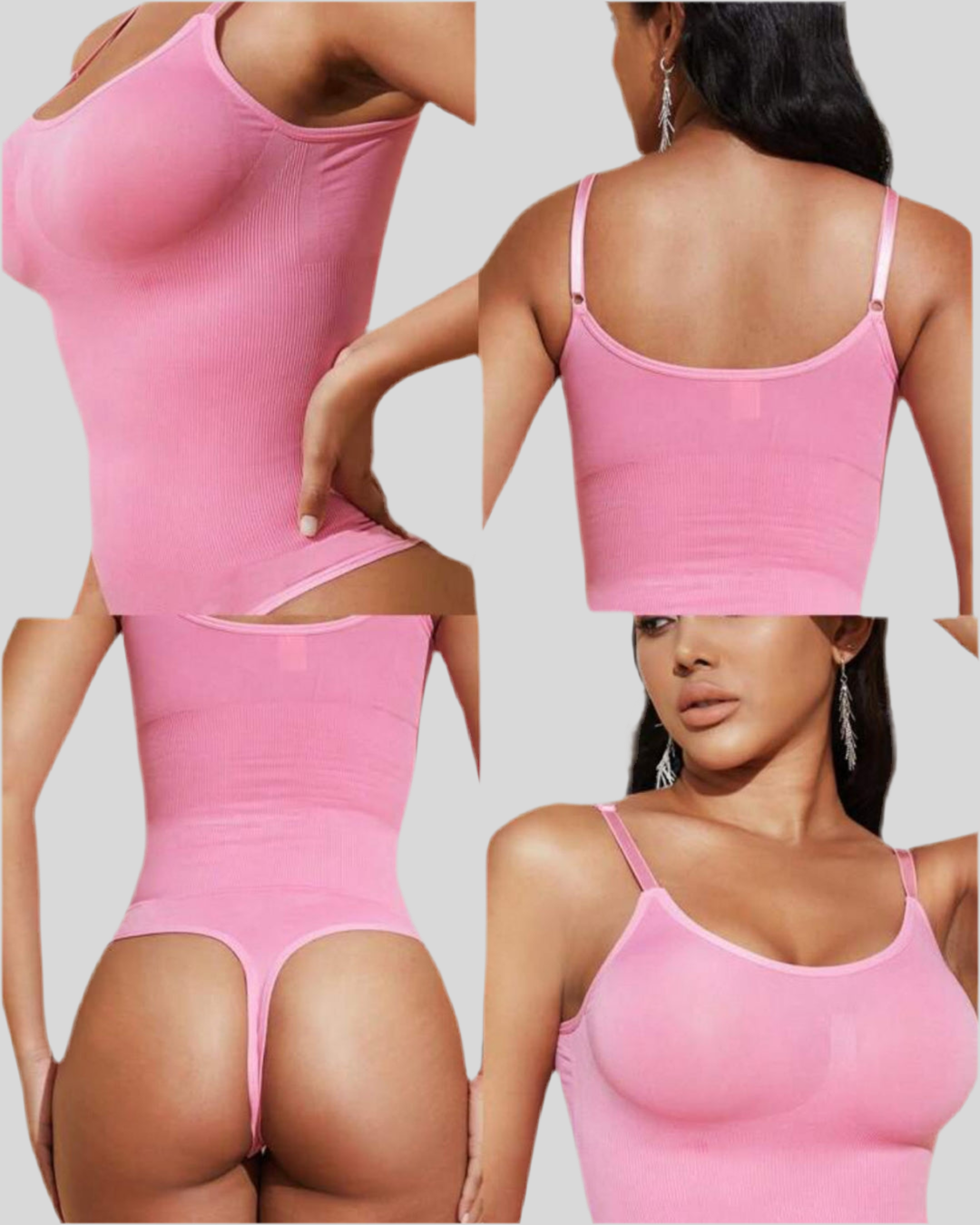 ReshapeIt Tanga Bodysuit Sanfte Kompression – Weich & Formend (Hot Pink)