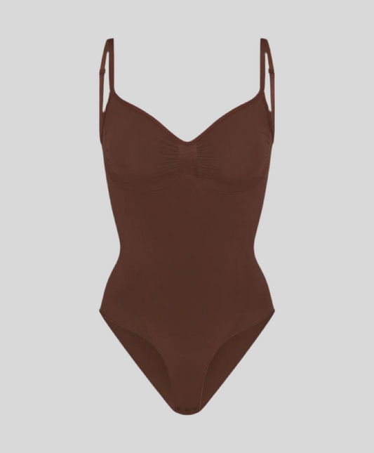 ReshapeIt™ Bodysuit Shapewear – Perfekte Passform für Taille und Bauch (Braun)
