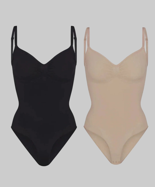 Shapewear Body 2er-Pack Schwarz und Beige - Vorteilspack