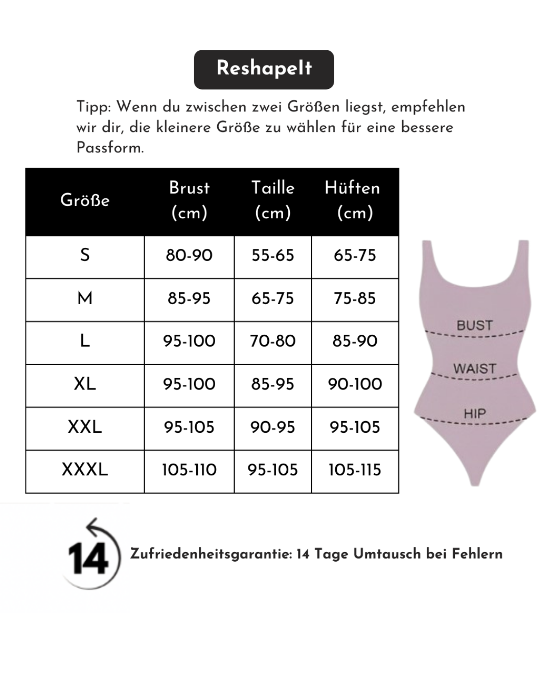 ReshapeIt Tanga Bodysuit Elegante Kompression – Sanft & Definierend (Lila)