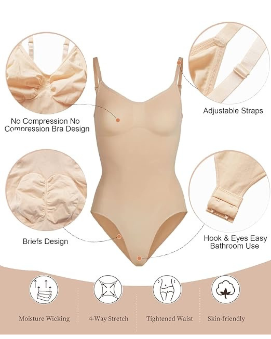 ReshapeIt Panty Bodysuit – Po-Lifting & Flacher Bauch (Beige)