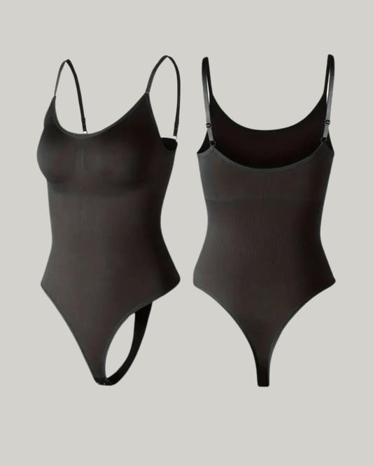 ReshapeIt Premium Tanga Bodysuit – Bauchkontrolle & Stark Formend (Schwarz)